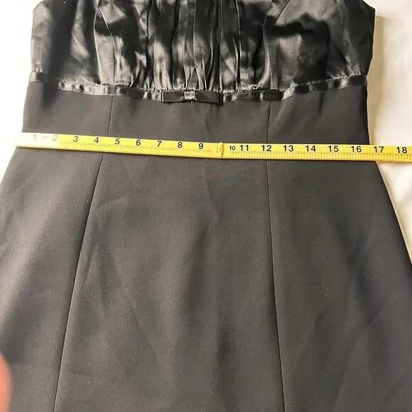 Tahari Arthur Levine Women 10 dress formal sheath black silk poly holiday party - Picture 15 of 16